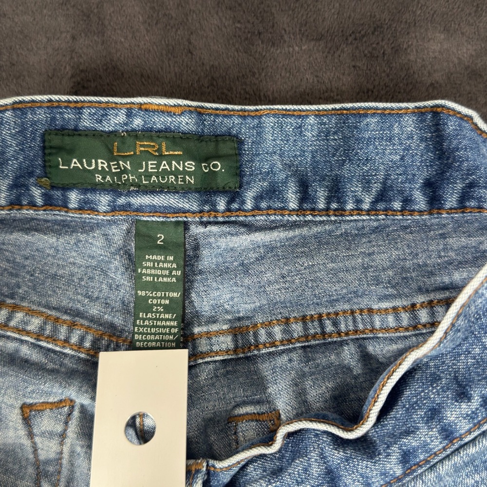 Lauren Ralph Lauren Jeans Womens 2 Blue Straight Leg Stretch Denim - Picture 6 of 9